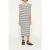 10DAYS Padded Tee Dress Stripes Ecru/black