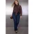 Trendyol Curve Dames Bruin Bloemen Lang Regular fit Grote maten Blouses