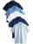 Next Shirt  navy / azuur / pastelblauw / donkerblauw / wit
