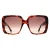 Guess Square Vrouw Donker Havana Bruin Kleurverloop GU7689