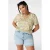 MS Mode rechtvallend T-shirt met print Plus Size – groen