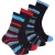 Sock Snob 4 Paar Heren Antislip Pantoffel Gezellige Sokken – Blauwe / Rode Streep