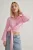TRENDYOLMİLLA Dames Roze Effen Driekwart mouw Getailleerd Overhemden