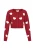 MYMO Gebreid vest  donkerrood / wit