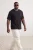 TRENDYOL MAN Heren Zwart Effen Kort Regular fit Grote maten T-shirts