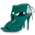 Aquazzura, groene sexy suède sandalen met uitsparingen