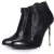 Tom Ford Zwart Goud Stiletto Enkellaarsjes.