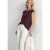 Street One Dames Shirt met afhangende schouders en gehaakte details in Rood