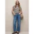 Street One Dames Shirt met losse schouders en strepen in Bruin