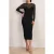 Reiss Sheer Knitted Dress Black