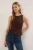 TRENDYOLMİLLA Dames Bruin Effen Mouwloos Getailleerd Blouses