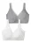 SHEEGO BH  grijs gemêleerd / wit