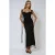 Hart Hals Bodycon Maxi Jurk met Volants