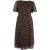 Trendyol Curve Dames Bruin Dierenprint Midi Kort Casual A-lijn Grote maten Jurk