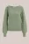 WE Fashion – Dames trui met boothals en opengewerkte structuur – Regular fit – Groen –