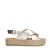 Sacha leren espadrilles goud