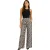 Vero Moda Damesbroek met wijde pijpen en zebraprint van Lisa (Zwart)