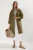 TRENDYOLMİLLA Dames Kaki Effen Oversized Trenchcoats