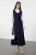 Trendyol Modest Dames Donkerblauw Gestreept Maxi Mouwloos Casual Gilet Modest Jurken