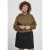 Dames sweatshirt met capuchon Urban Classics short worker (grandes tailles)