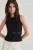 TRENDYOLMİLLA Dames Zwart Effen Mouwloos Getailleerd Blouses
