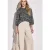 Street One Dames Blouse met print en ruches in Zwart