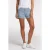 The Kooples Blue And White Striped Denim Shorts Blue Denim