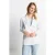Rich & Royal Seersucker Double Breasted Blazer Organic White