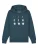 Watapparel Sweatshirt ‘ Moonphases ‘  petrol / wit gemêleerd