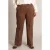 Yest Curve regular waist wide leg gestreepte broek – bruin