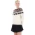 Hunter Ashie Crew Fair Isle Gebreide Polyester Dames Witte Ronde Hals Truien