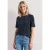 Street One Dames Shirt met ronde hals en knoopdetails in Blauw