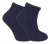 Dames DikkeKnit Wool Blend Enkellaars Sokken – Marine