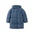 Mango Kids gebloemde gewatteerde winterjas – donkerblauw