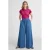 Anytime T-shirt met schouder detail fuchsia