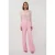 Esqualo wide leg regular waist broek roze