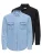 Only & Sons Overhemd ‘Bane’  blauw denim / black denim