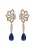 faina Oorbellen  blauw / goud / transparant