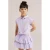 WE Fashion gestreepte blousetop met textuur lila