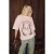 Oversized T-shirt met print en borduursel