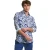 River Woods Custom Fit Linen Floral Shirt Blue/green