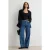 TRENDYOLMİLLA Dames Blauw Effen Wijde pijp Hoge taille Jeans