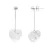 Genuine Crystal Heart Ear Hangers Swarovski Silver 925- Swarovski Tribute