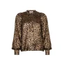 Freebird blouse met panterprint goud