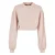 Sweatshirt rongkraag court badstof met kleine borduursels vrouw Urban Classics