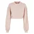 Sweatshirt rongkraag court badstof met kleine borduursels vrouw Urban Classics