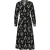 Smashed Lemon Ornamental geprint zwart en wit travel jurk |