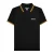 Lambretta Heren Twin Tip Poloshirt (Wit/Zwart/Goud)