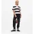 Karl Lagerfeld Ikon Nylon Stripe Sm Tote Black