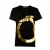 Heren T-shirt met korte mouwen en effen crewneck met print